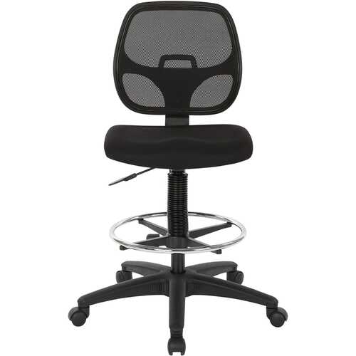 WorkSmart - DC Series Fabric Drafting Chair - Black