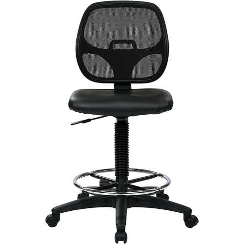 WorkSmart - DC Series Vinyl Drafting Chair - Black