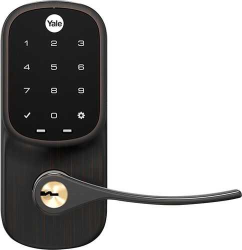 Yale - Assure Smart Touchscreen Lock and Lever with Wi-Fi and Bluetooth - Oil Rubbed Bronze