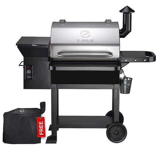 Z GRILLS 10002E Wood Pellet Grill and Smoker 1060 sq. in. - Stainless Steel
