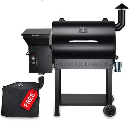 Z GRILLS 7002B Wood Pellet Grill and Smoker 694  sq. in. - Black