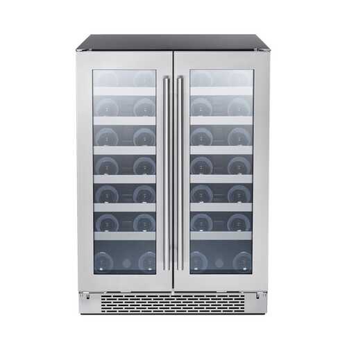 Rent to own Zephyr - Preserv 21-Bottle Dual Zone Wine Cooler - Stainless Steel Glass